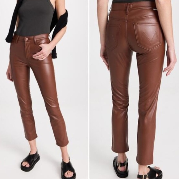 Mother Faux Leather Pants